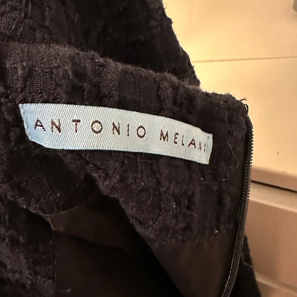 Antonio Melani Navy seersucker lined skirt